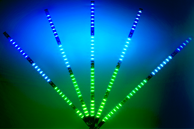 5 hochauflösende und ultrahelle LED Tubes - für den Partyspaß und vieles mehr
